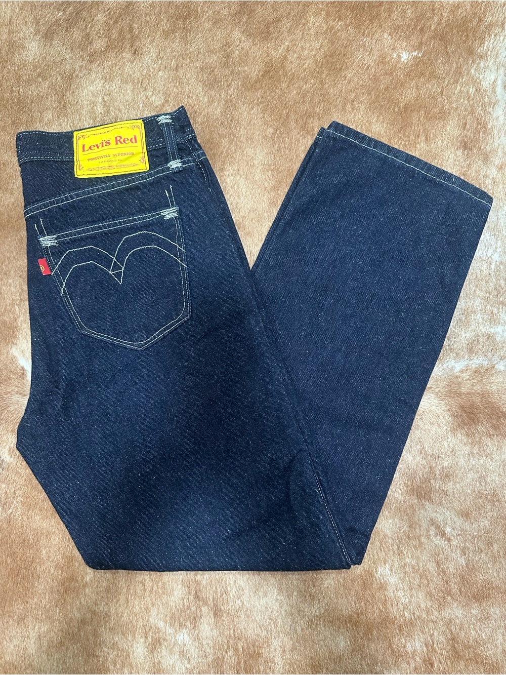 Levi's Women's Dark Indigo Straight Leg Jeans with Red Tab